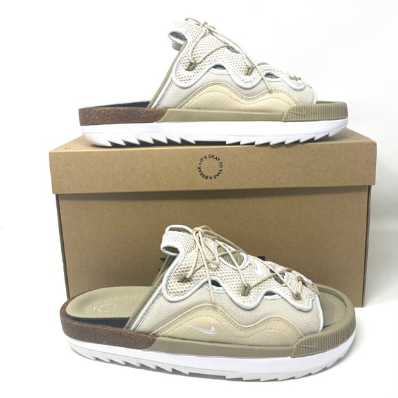 NIKE Mens Size CZ0332 201 Offline 2.0 Rattan White Khaki Light Bone Mesh Textile - Picture 4 of 8